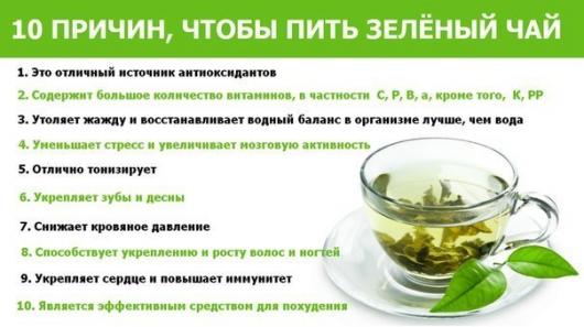 основные причины чтобы пить зеленый чай