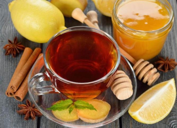 Чай с имбирем лимоном и медом для повышения иммунитета